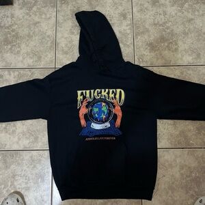 Black Graphic Hoodie